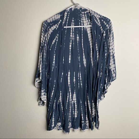 American Eagle Kimono Cover Up Cardigan Blue White Dye Small XS - Picture 1 of 3